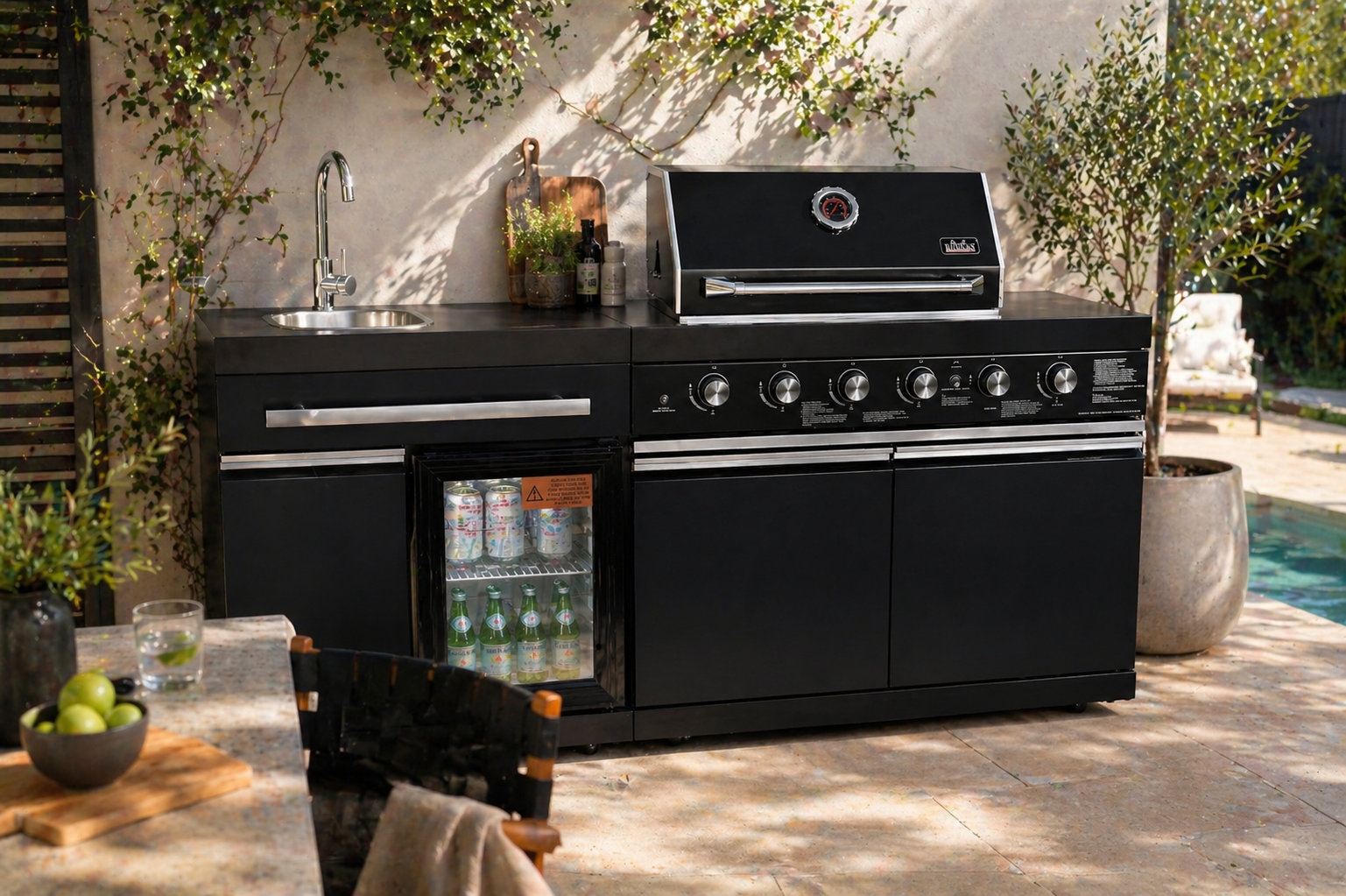 Big Horn Outdoors 4+2 Burners 74,600 Btu Deluxe Fingerprint